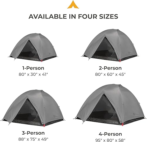 Miniatura 6 de TETON Sports Mountain Ultra - Tienda de campaña para mochileros para 1 y 2 personas, ligera, perfecta para acampar, senderismo y mochilero,