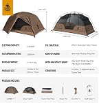 OneTigris COSMITTO 2 Person Backpacking Tent Shelter- Free Standing Lightweight Waterproof 3 Season Camping Tent for Outdoor Hiking Mountaineering