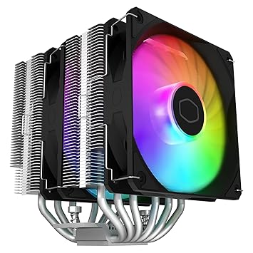 Cooler Master Hyper 620S ARGB CPU Cooler - Dual 120mm Fan | Support Latest AMD & Intel CPU Socket | 6 Nickel Plated Heat Pipes | CryoFuze Thermal Paste Included | Twin Tower Radiator - image, photos
