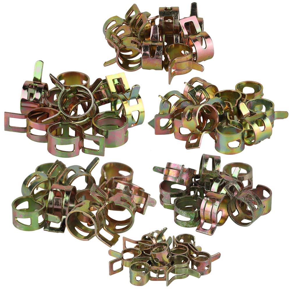 60 pcs Hoops Hose Clamps Fuel Hose Line Water Pipe Clamp Assortment Set