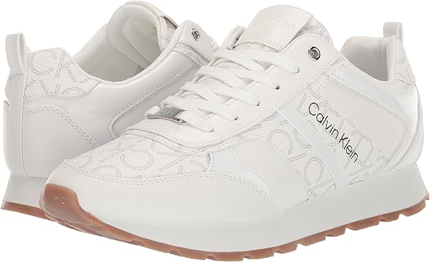 Calvin Klein Women's Carlla Sneaker, White Multi 142, 38 EU - 7