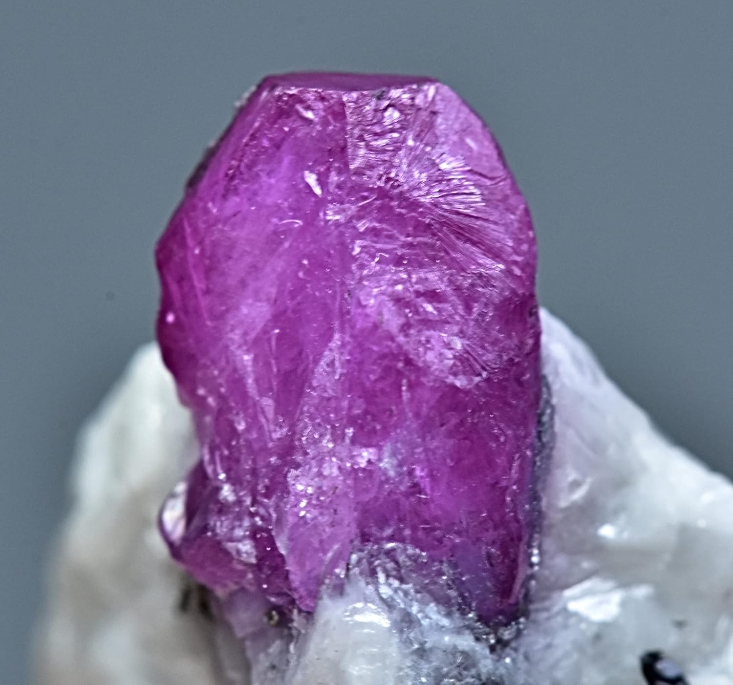 29 Carat Awesome Unique Terminated Ruby Crystal Specimen with Pyrite