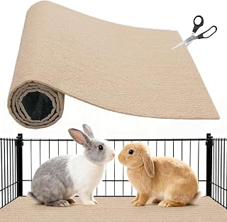 Rabbit Scratch Mat 15.7in x 39.3in Self-Adhesive Bunny Scratching Pad, Cuttable Claws & Teeth Care Mat for Cage, Cat & Small Animals – Durable Floor Scratching Rug for Biting, Sleeping & Nesting