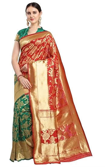 Women's Kota Doria Saree With Blouse Piece