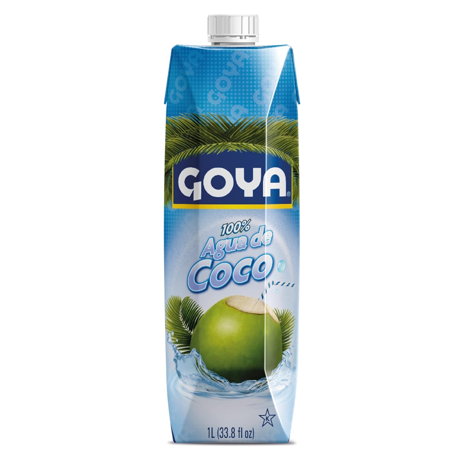 Goya Foods 100% Pure Coconut Water, 33.79 Ounce (Pack of 2)