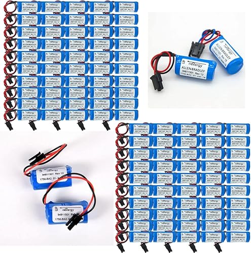 XIAOXX (100 unidades) 3.0V 1756-BA2 1800mAh PLC batería de repuesto para Allen Bradley 1756-BA2 BR23A-AB 1745-B1