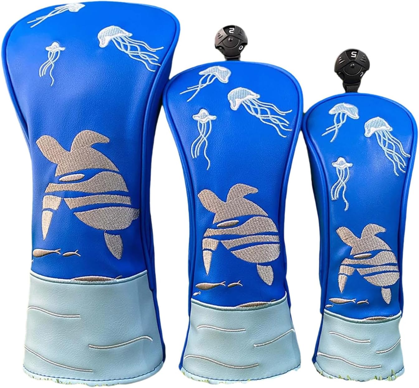 easyforever Premium Marine Tone Head Cover Kit Safeguard Driver Fairway Hybrid Essential Golf Gear