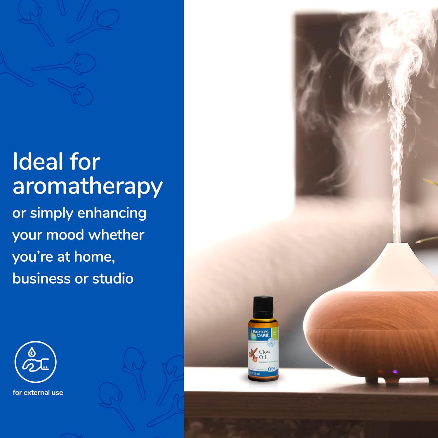 Earth’s Care Clove Oil - Essential Oil for Aromatherapy - 100% Pure Clove Oil - Steam Distilled - 1 Fl OZ (4 Bottles)