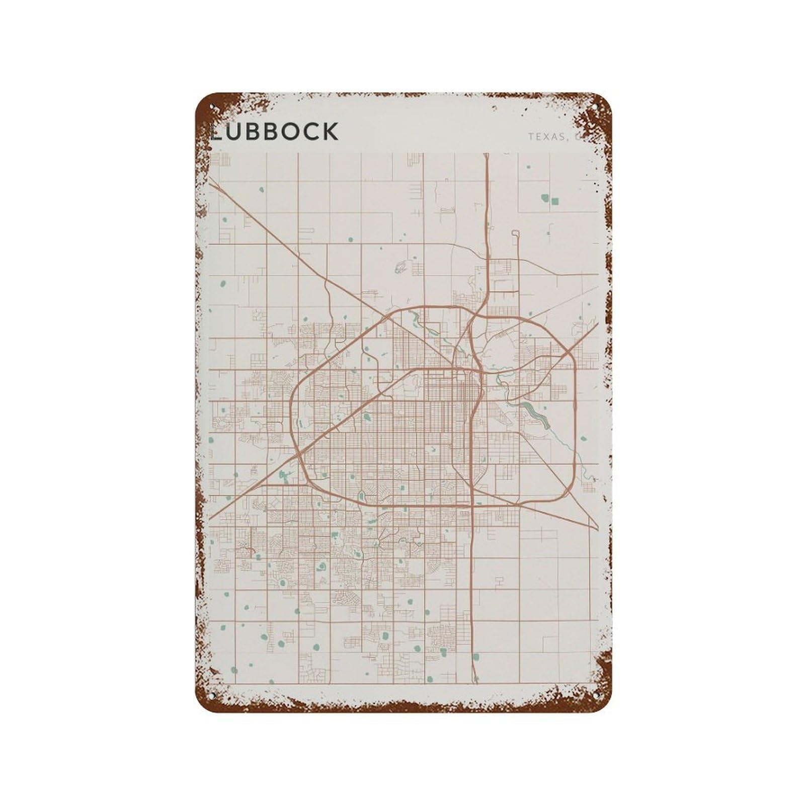 xiaoxiaoshen Lubbock Map Texas Travel Gift Minimalist (2) Wall Decor Art Metal Tin Poster Modern Home Decor Art Home Bar Shop Decorations Vintage Sign 30x20cm