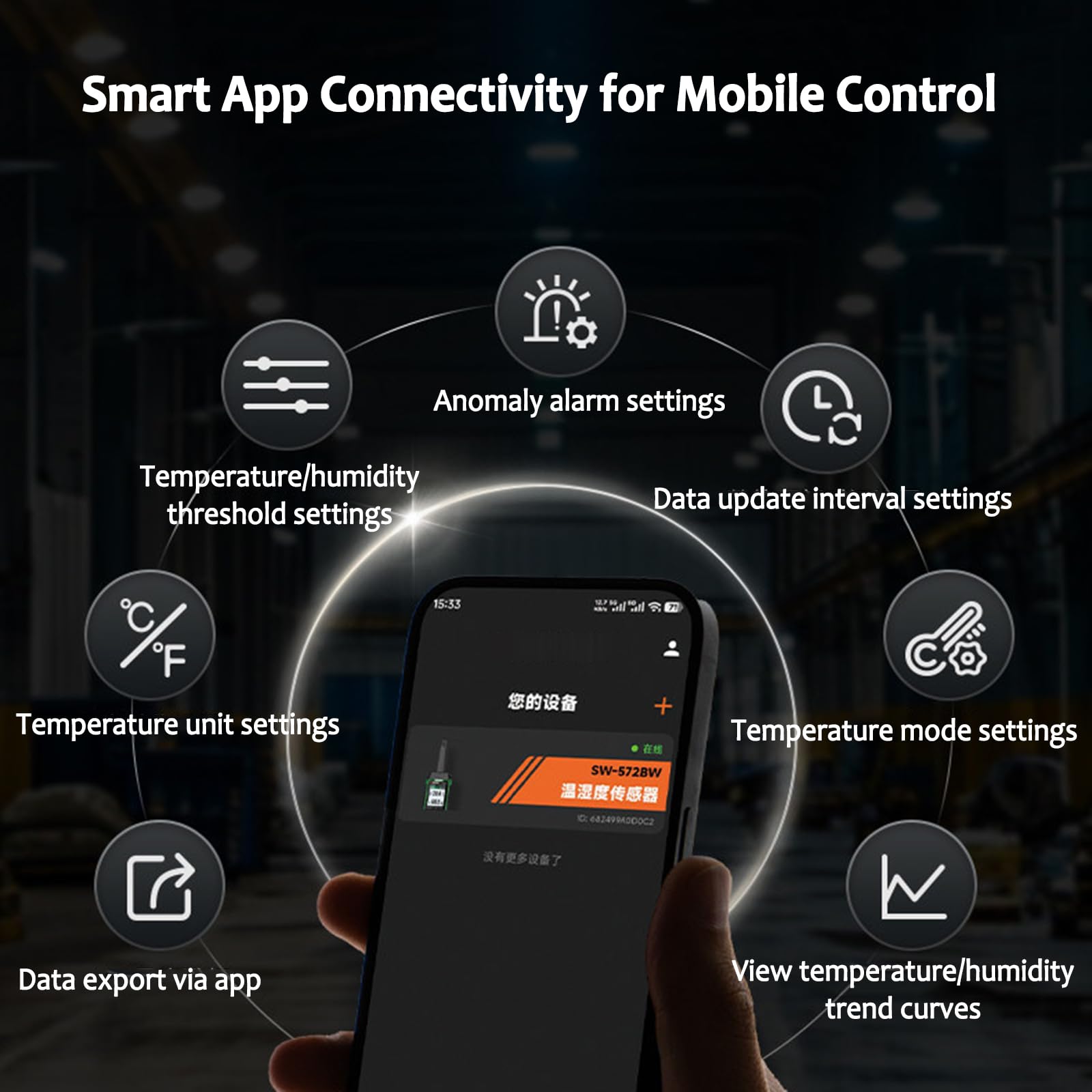 Medidor Digital De Temperatura Y Humedad, Termómetro-higrómetro, con Registro De Datos, Función De Retención De Valores Mín/máx, App Y Modos De Alarma; Apagado Automático Personalizable