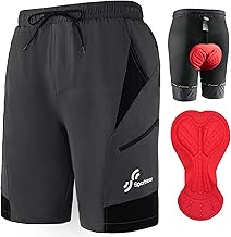 Sportneer Men's MTB Shorts MTB Shorts Padded Bike Shorts for Men, 3D Padded Mountain Cycling Shorts MTB Bike Sports for Ou...