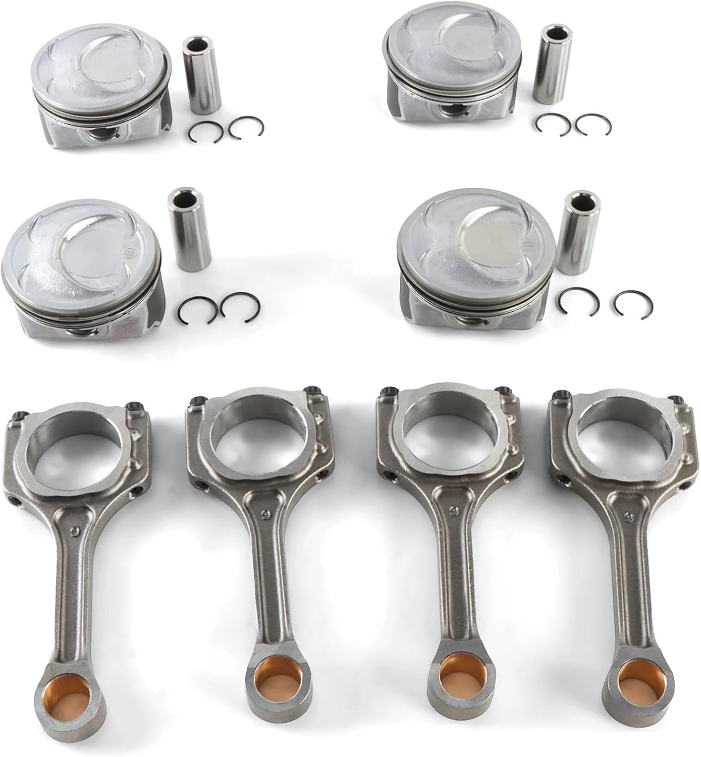Engine Pistons&Connect Rods Kit Compatible For Kia Sorento Sportage Optima Hyundai Sonata 2.4L G4KJ Car Replacement Parts 2011-2013