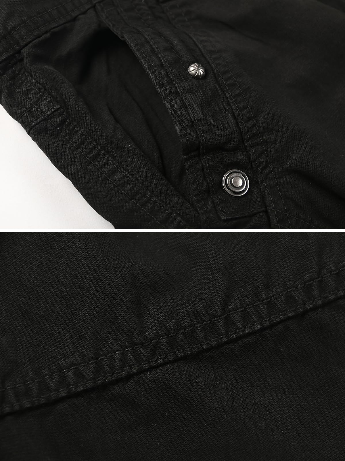 Aeslech Pantalones cargo de algodón para mujer, de cintura alta, para viajes, senderismo, Y2K, con múltiples bolsillos
