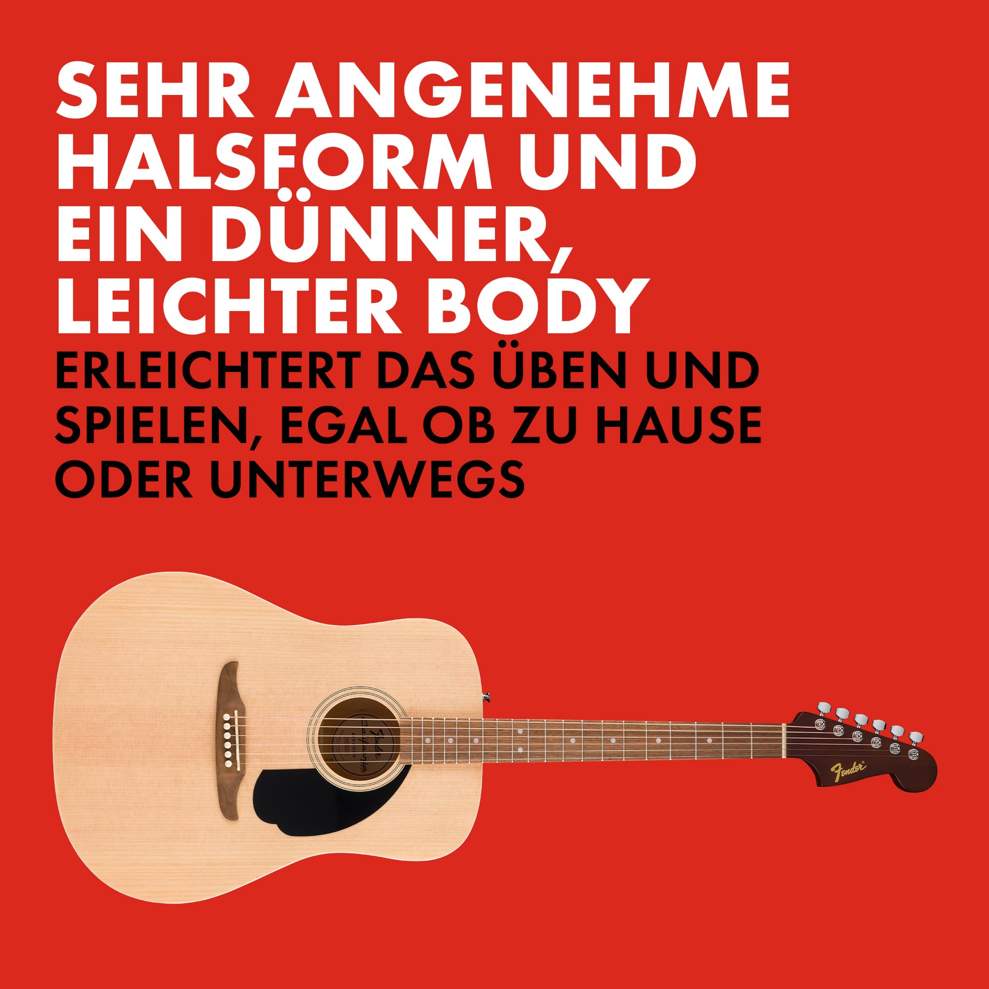 Fender California Debut Redondo Dreadnought Akustikgitarrenpaket Natural mit Zubehör