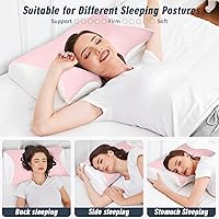 Vista 4 de Almohadas ergonómicas de espuma viscoelástica, almohada ortopédica para dormir de lado, dormir de lado, dolor de cuello, cama, espalda, hombro
