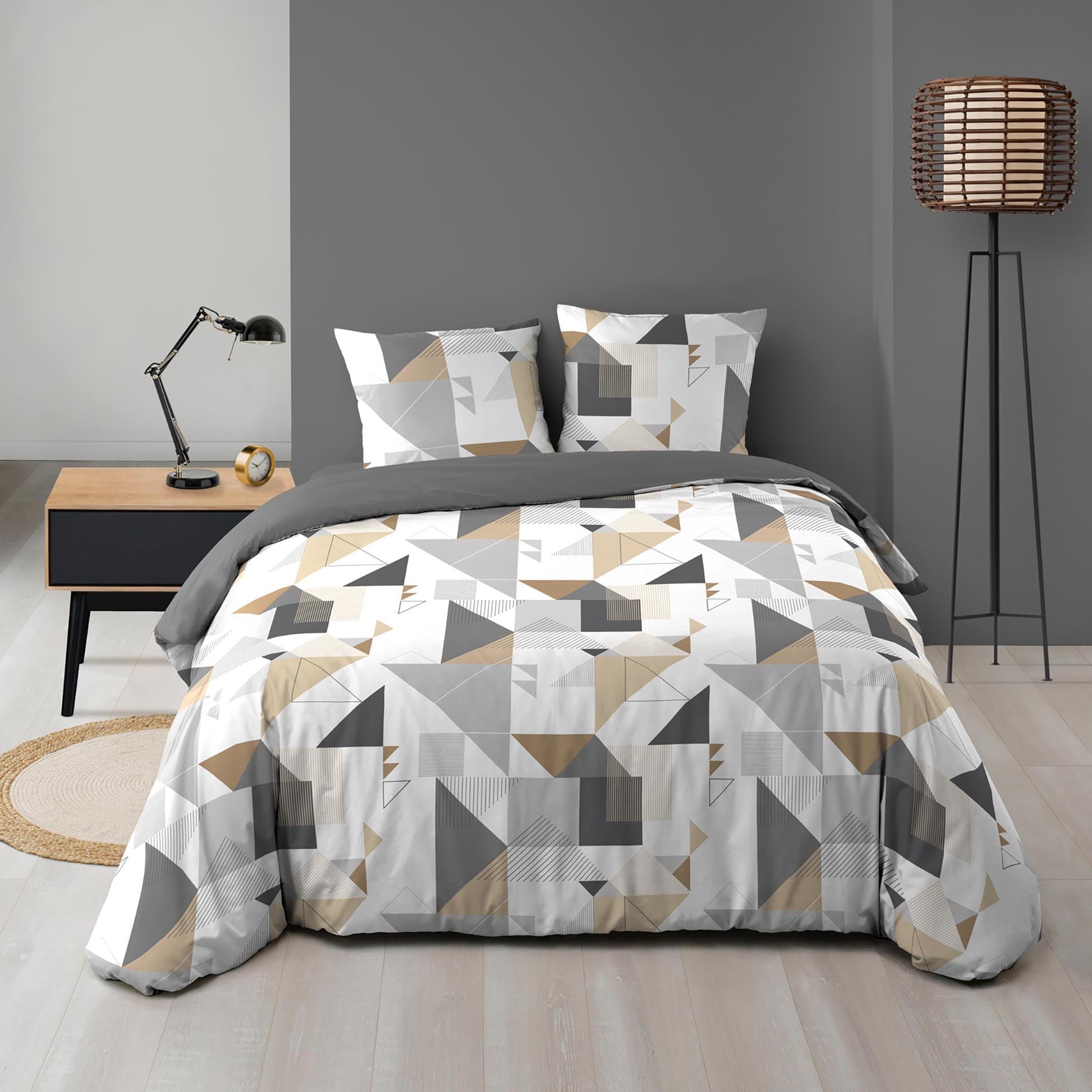 douceur d'intérieur Trigone - Juego de Cama de 3 Piezas (240 x 220 cm), Microfibra Estampada