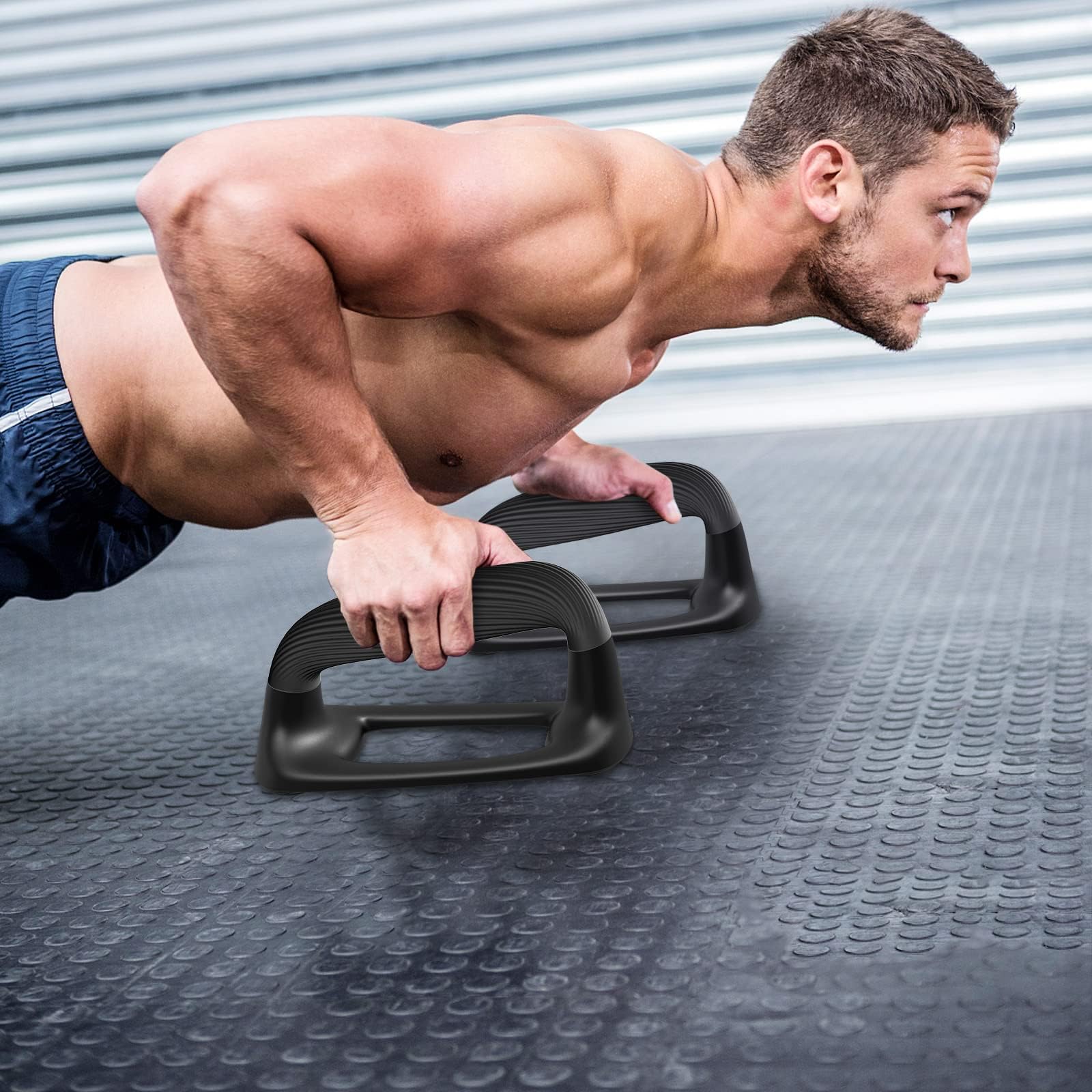 Kipika Liegestützgriffe für Zuhause – Push-Up Bars mit Anti-Rutsch-Unterseite,Soft Handles,Set of 2