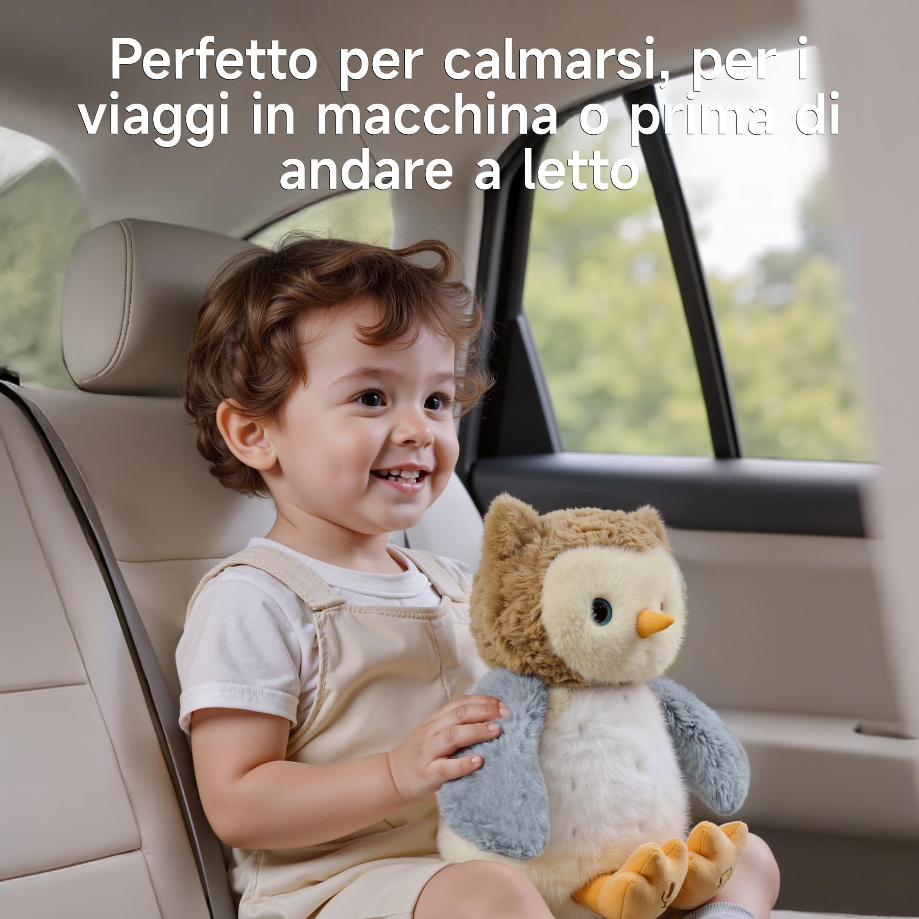 Peluche Gufo Interattivo, Gufo Peluche che Canta, Ripete, Giocattolo Educativo Elettronico, Regalo per Bambini e Neonati