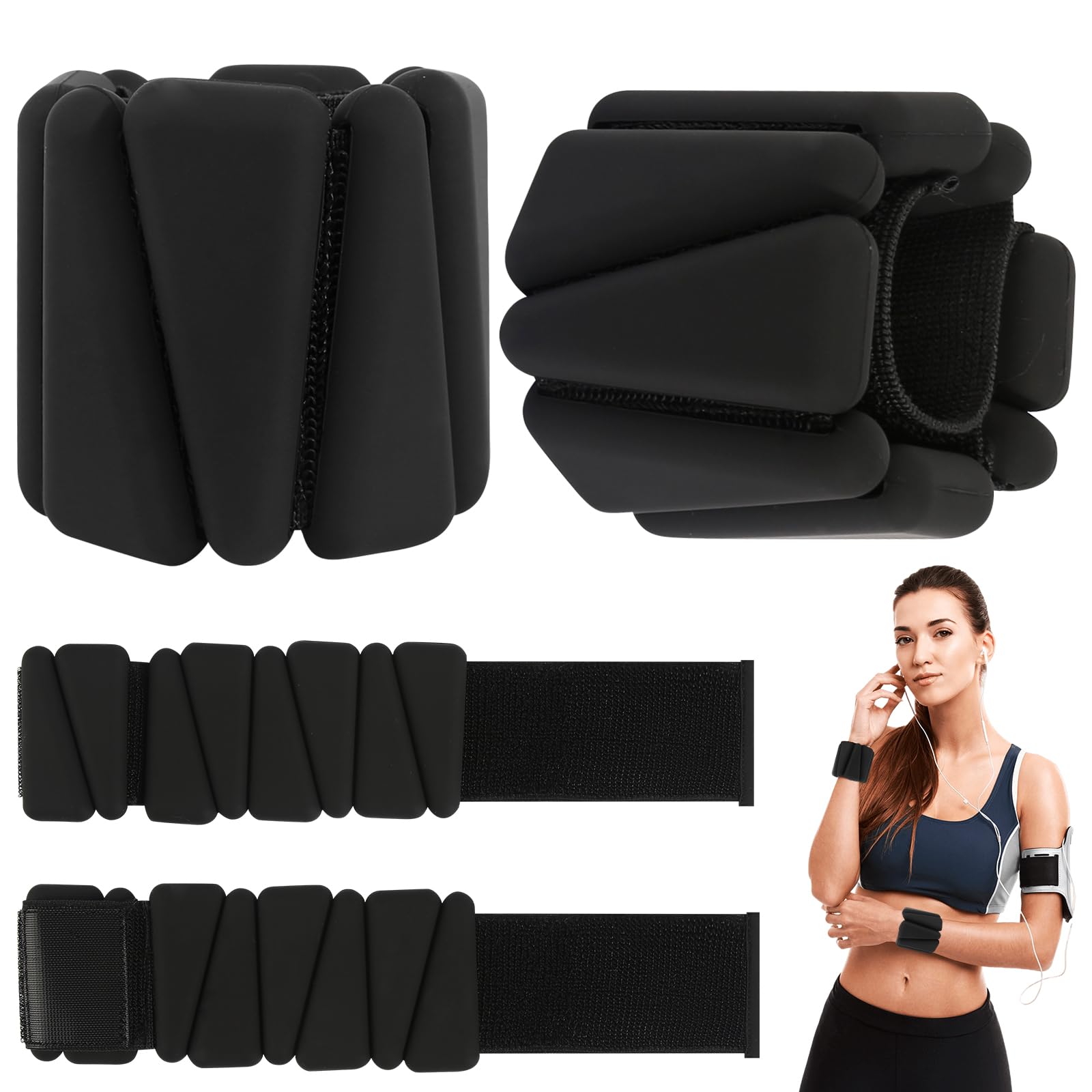 Gewichtsmanschetten Handgelenkgewichte Knöchelgewichte 2er-Set Gewichte Tragbare Gewichtsmanschetten für Beine und Arme (1 lb/1stk) Ankle Weights für Pilates, Yoga, Cardio