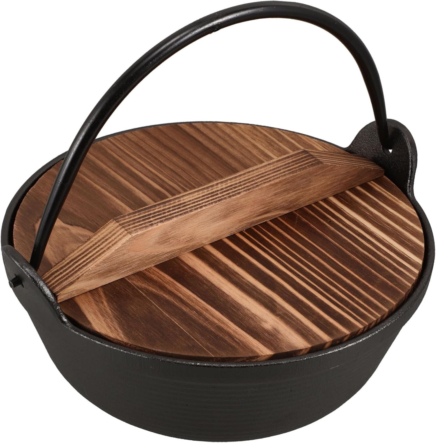 BESPORTBLE 1set Cast Iron Cooking Pot with Lid Japanese Style Outdoor Camping Essential for Stews and Soups Heavy-duty Non-coated Iron Cookware for Family Meals