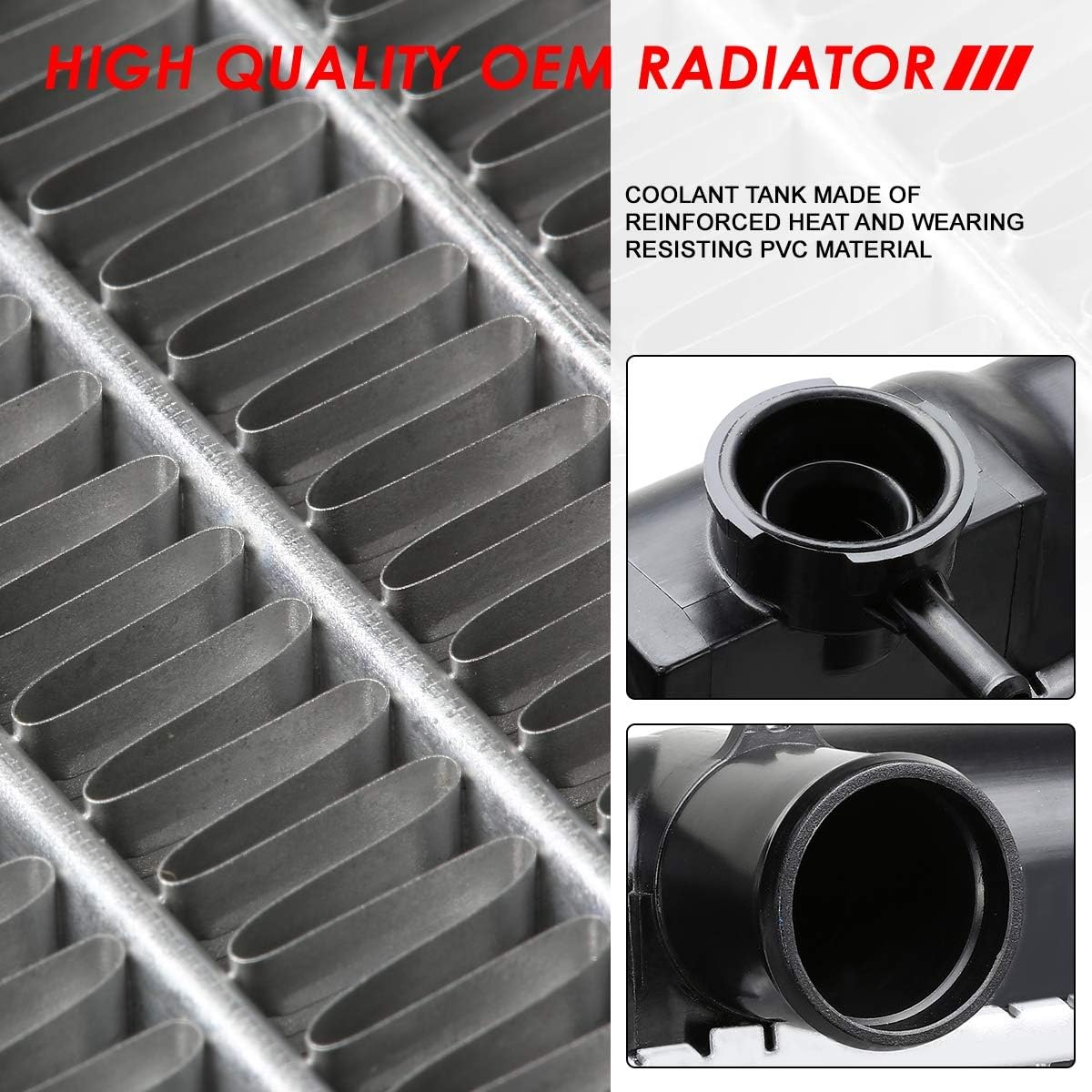 Auto Dynasty Radiator Compatible with 07-19 Toyota Tundra Sequoia 4.6L 5.7L V8, DPI 2994 Factory Style 2-Row Cooling Radiator, Aluminum Core