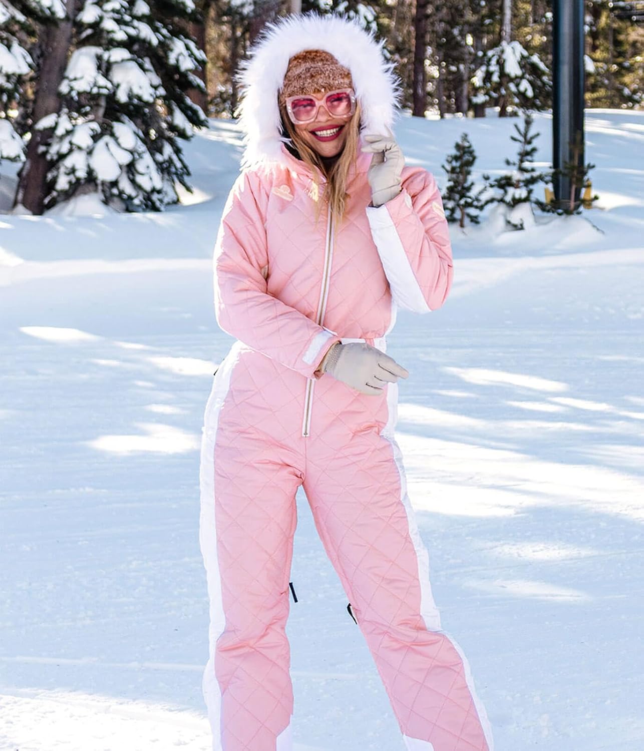 Tipsy Elves Snow Suits for Women - Retro Cute Women’s Insulated Ski Suit - Warm Waterproof Winter One Piece Outfit