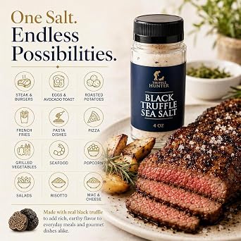TruffleHunter, Black Truffle Sea Salt Seasoning - 4 Oz