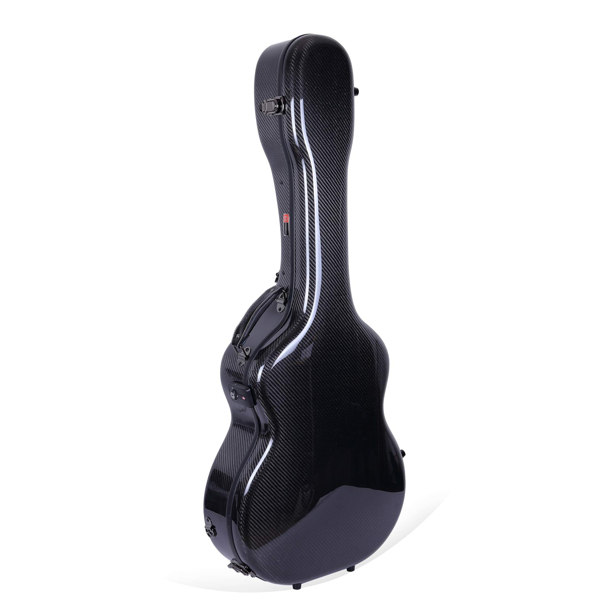 Crossrock OM, Martin 000 - Valigetta rigida per chitarra, 100% fibra di carbonio, con zaino e custodia protettiva (CRF6000OMBK)
