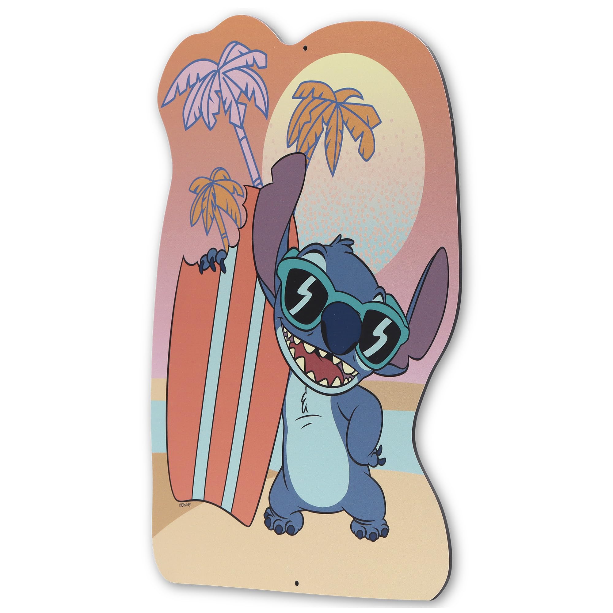 Amazon.com: Disney Stitch Surfing Sunset Metal Sign