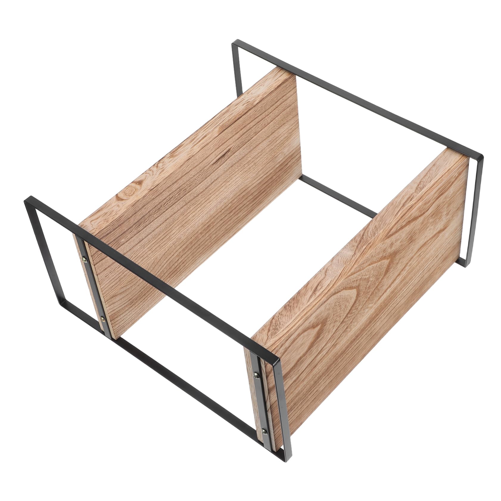 OUNONA 2-stöckiger Holzorganizer mit Metall, Großer Aufbewahrungsständer | Küchenarbeitsplatte und Hotels, Glatte Oberfläche, Robust Gebaut, Einfache Form