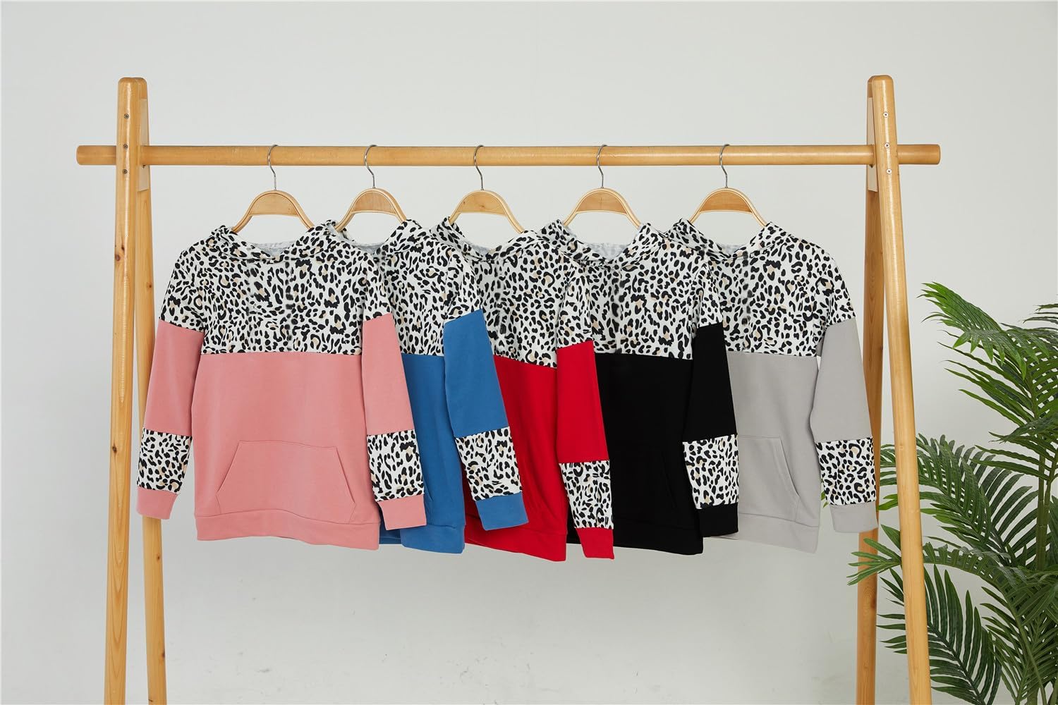 Haloumoning Kids Girls Pullover Hoodies Cute Leopard Printed Hooded Sweatshirts with Pockets 4-15 Years - Image 4