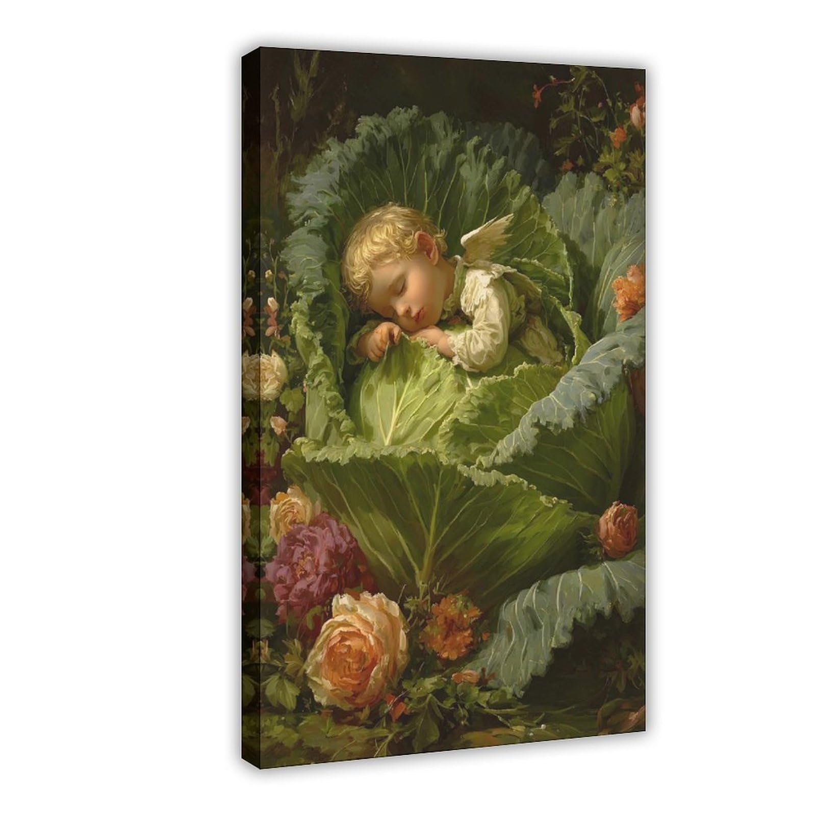 Bareronor Nursery Floral Canvas Poster Bedroom Decor Landscape Office Room Decor Gift 20" L X 30" W