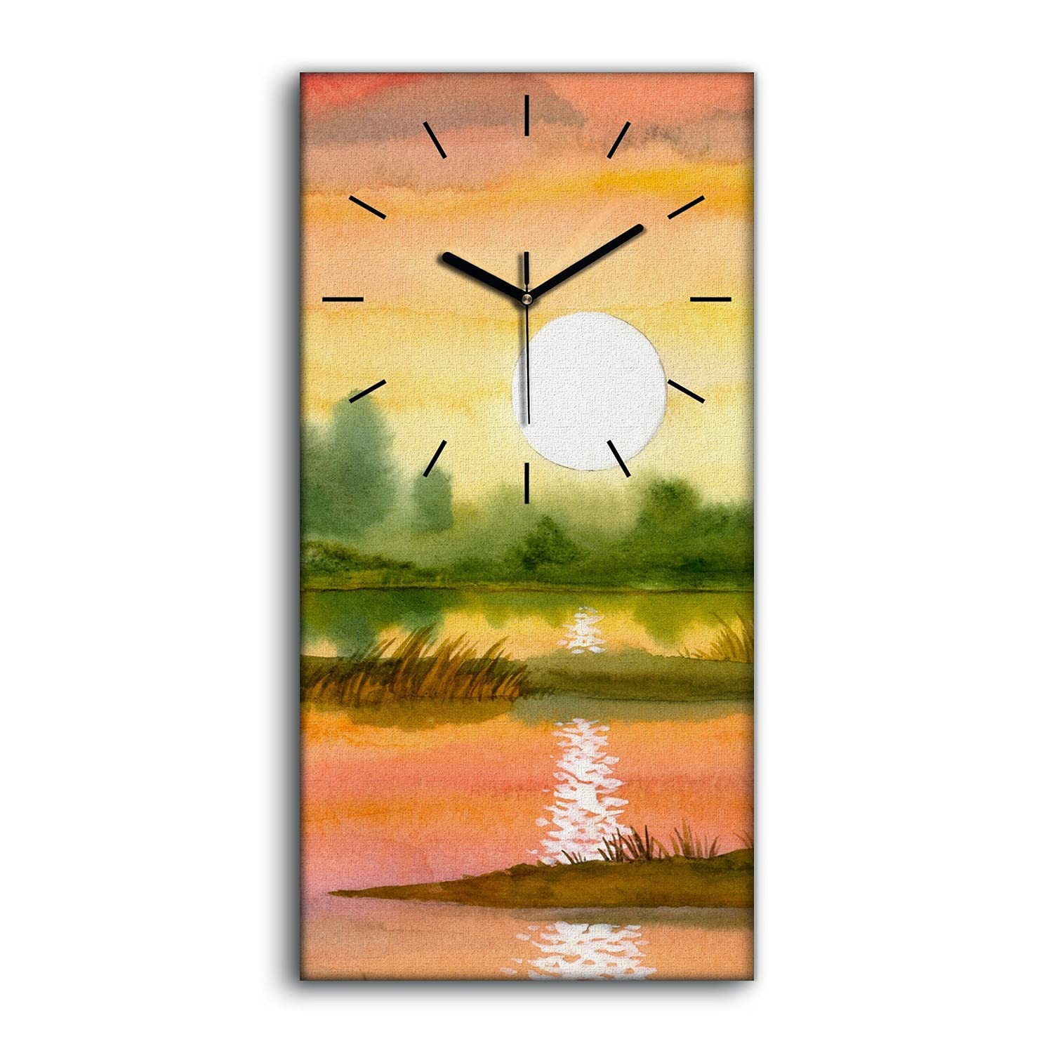 Horloge sur Toile Silencieuse Image Art Moderne Horloge Salon 30x60