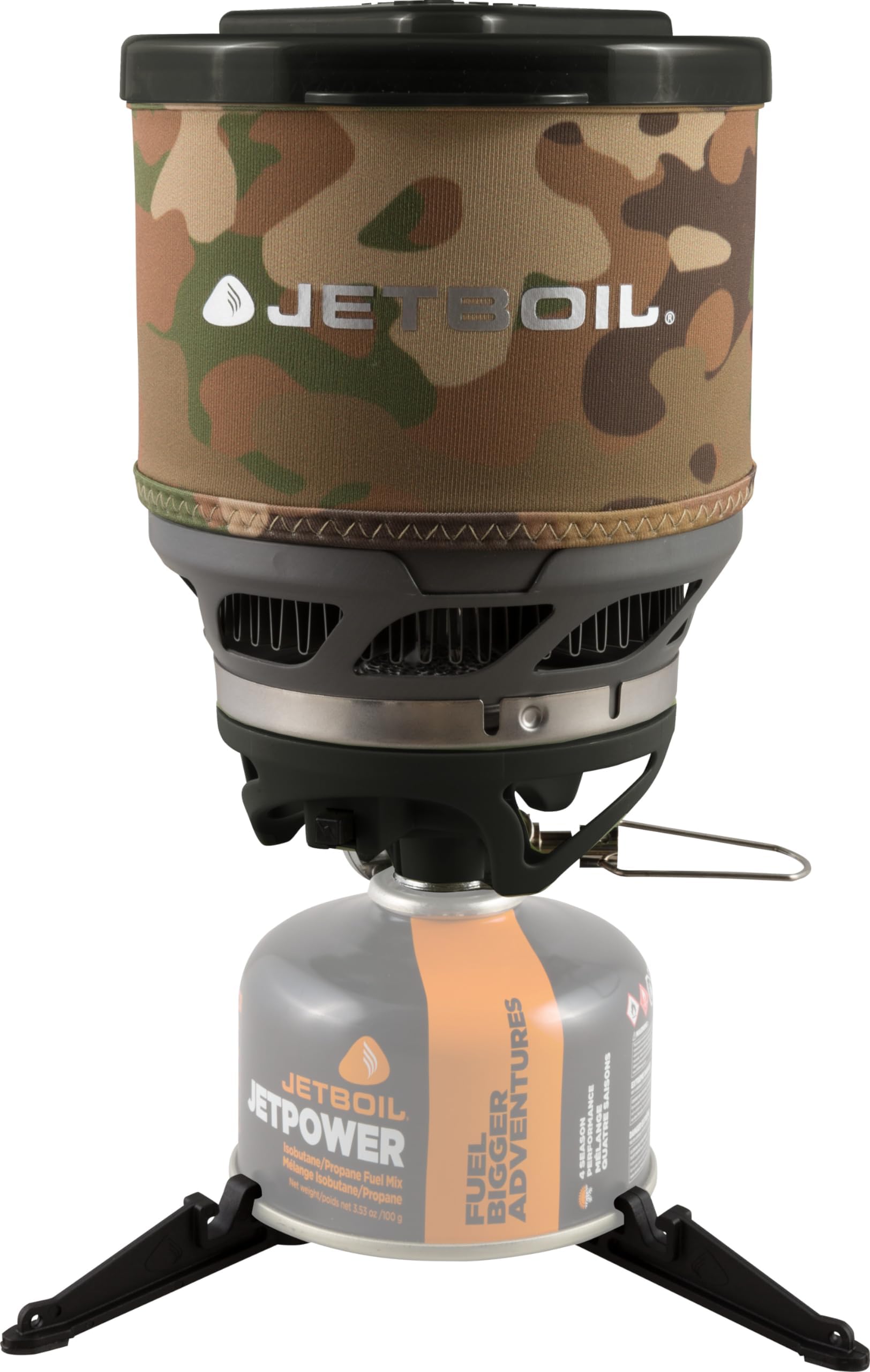 Jetboil MiniMo Camping and Backpacking Stove Cooking System, Camo Brown