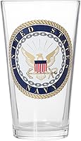 Vista 2 de Artisan Owl Vasos de pinta con licencia oficial de la Marina de los Estados Unidos (paquete de 2)