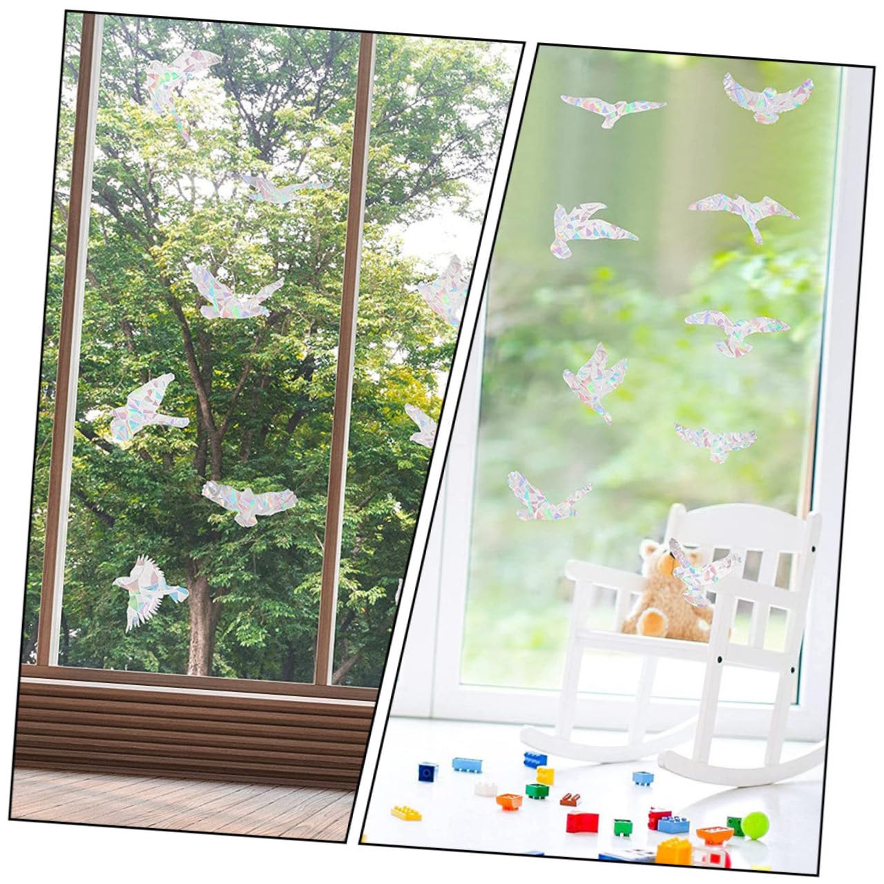Ciieeo 3 Blätter Fensteraufkleber 3d-aufkleber Durchsichtiges Aufkleberpapier Durchsichtiger Fenstervorhang Vogelförmiger Aufkleber Transparente Aufkleber, Statisch Haftend Pvc