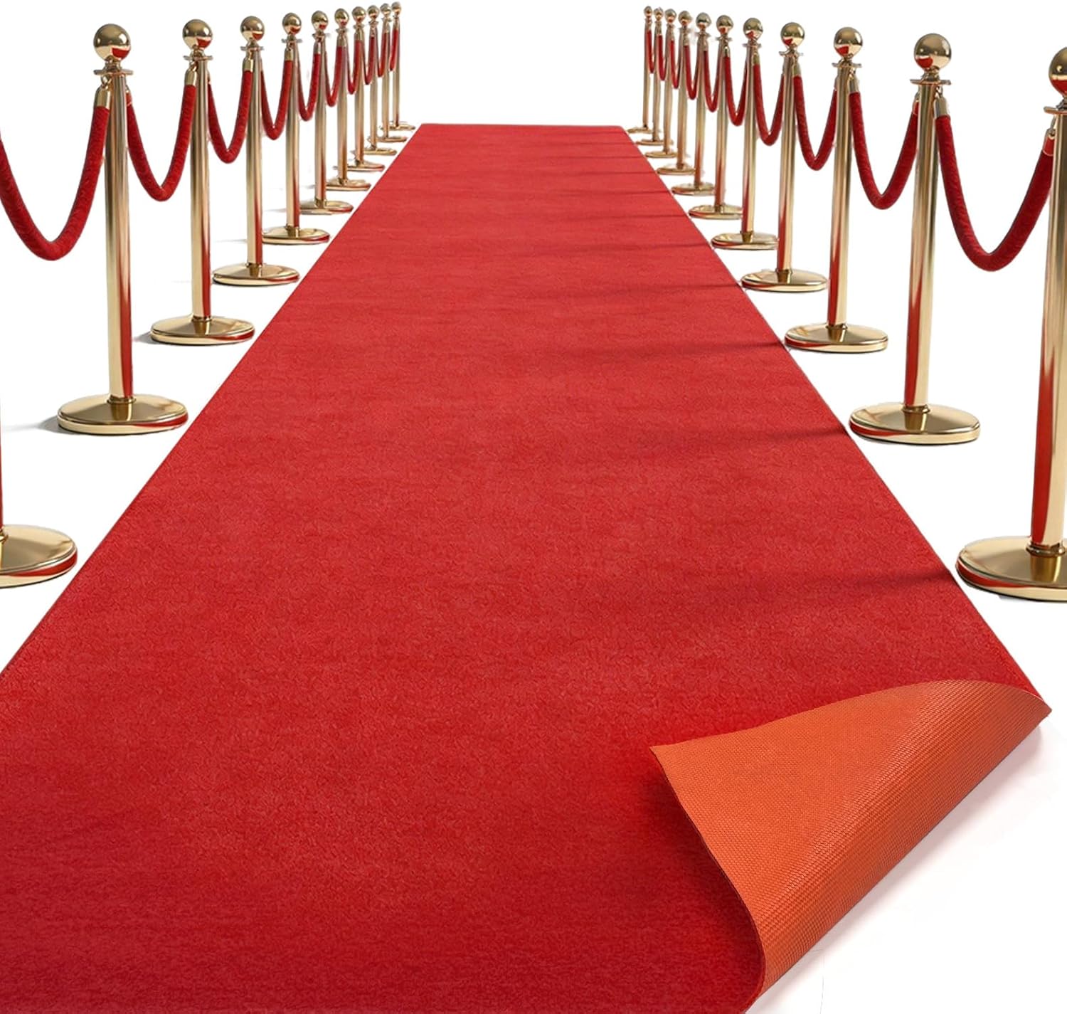 3 x 10ft Red Carpet Runner 450 GSM 5MM Extra Thick Waterproof Red Rug Non Slip Aisle Runners Rug for Weddings, Events, Birthday, Banquet, Proposal Graduation Decoration