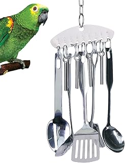 Bird Chew Toy - Safe Bird Chew Toy, Chewable Bird Accessory | Parrot Spoon Toy Engaging Playtime, Bird Toy for Encouraging Natural Behaviors, Parrots and Birds, Activity Toy Improves Parrot Bonding