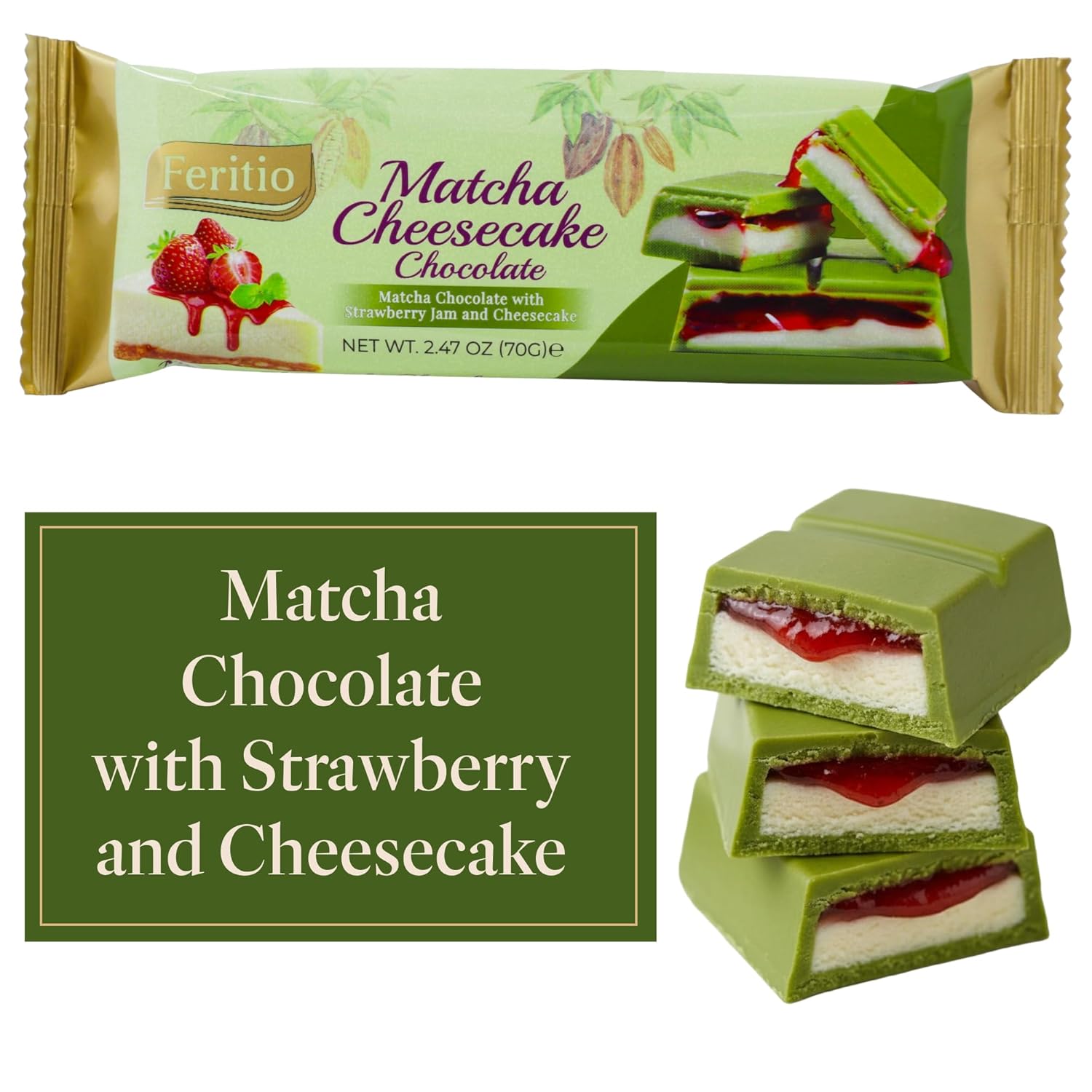 Dubai Chocolate Gift Box – 8 Assorted Flavors – Pistachio, Angel Hair, Coconut, Hazelnut, Strawberry, Matcha Cheesecake & Freeze-Dried Bars – Mixed Chocolate Gift Pack