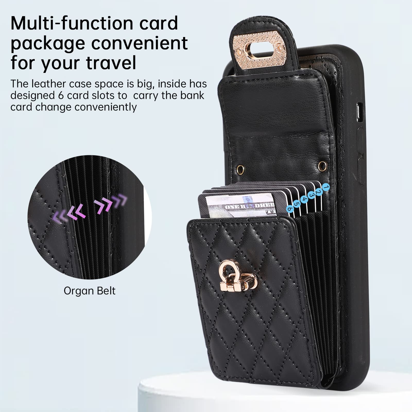 Jasonyu Cover per iPhone 12 Pro Max Flip Custodia in Pelle PU, Cover a Libro Portafoglio, Funzione Supporto, Magnetica, Slot Schede, TPU Bumper Caso