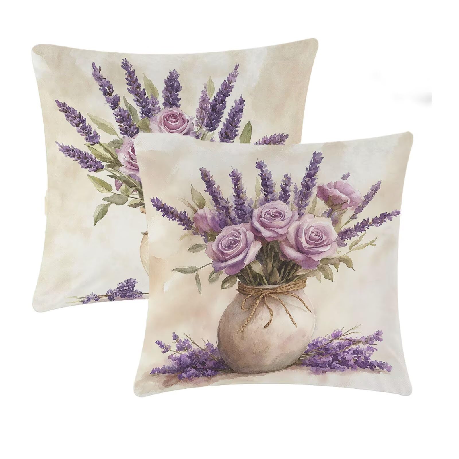 Housse coussin violet en velours premium 50x50 cm avec finitions haute couture