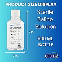 Vista 8 de Solución salina estéril, 0.9% – Grado USP – Lavado de heridas multiuso, piercing y cuidado posterior del tatuaje – 0.05μm filtrado, libre