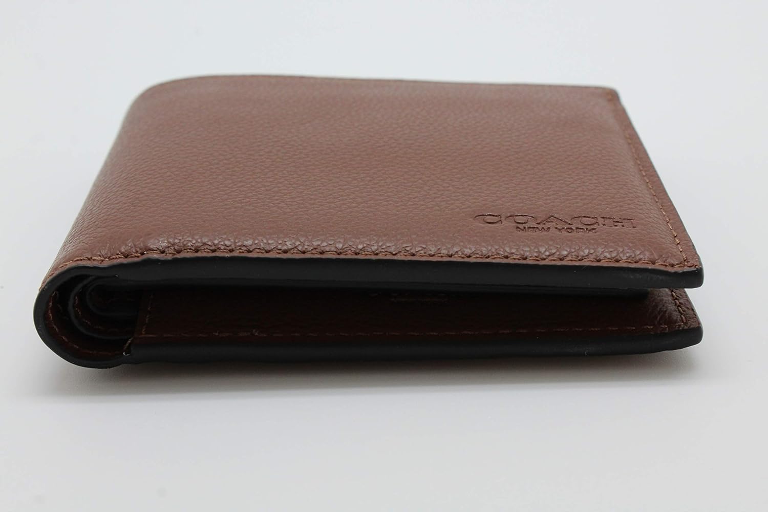 Amazon.com: COACH Compact ID Wallet in Sport Calf Leather (Dark