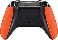 Vista 4 de eXtremeRate Soft Touch Top Shell Front Housing Faceplate Replacement Parts with Side Rails Panel for Xbox One X S Controller (Orange)