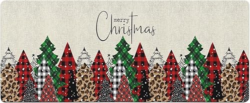 Tapete de baño para árbol de Navidad, antideslizante, de secado rápido y absorbente, de tierra de diatomeas, para fregadero de cocina, lavable,