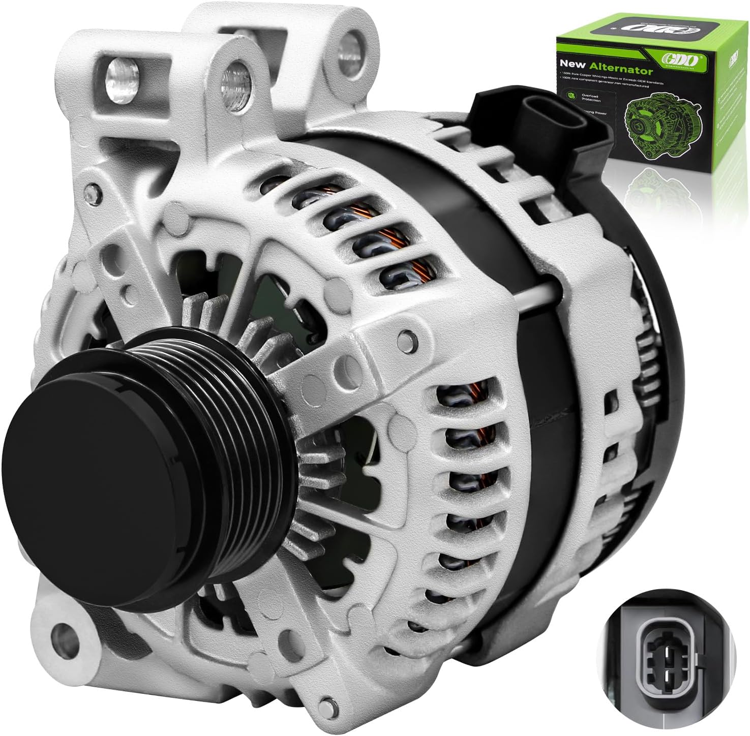 High Output Alternator for 2007-2017 GMC Acadia, 2009-2017 Chevy Traverse, Buick Enclave, Saturn Outlook 3.6L V6-170 Amp OEM Replacement 11252N 23105717 25815839 Alternador Para Carro