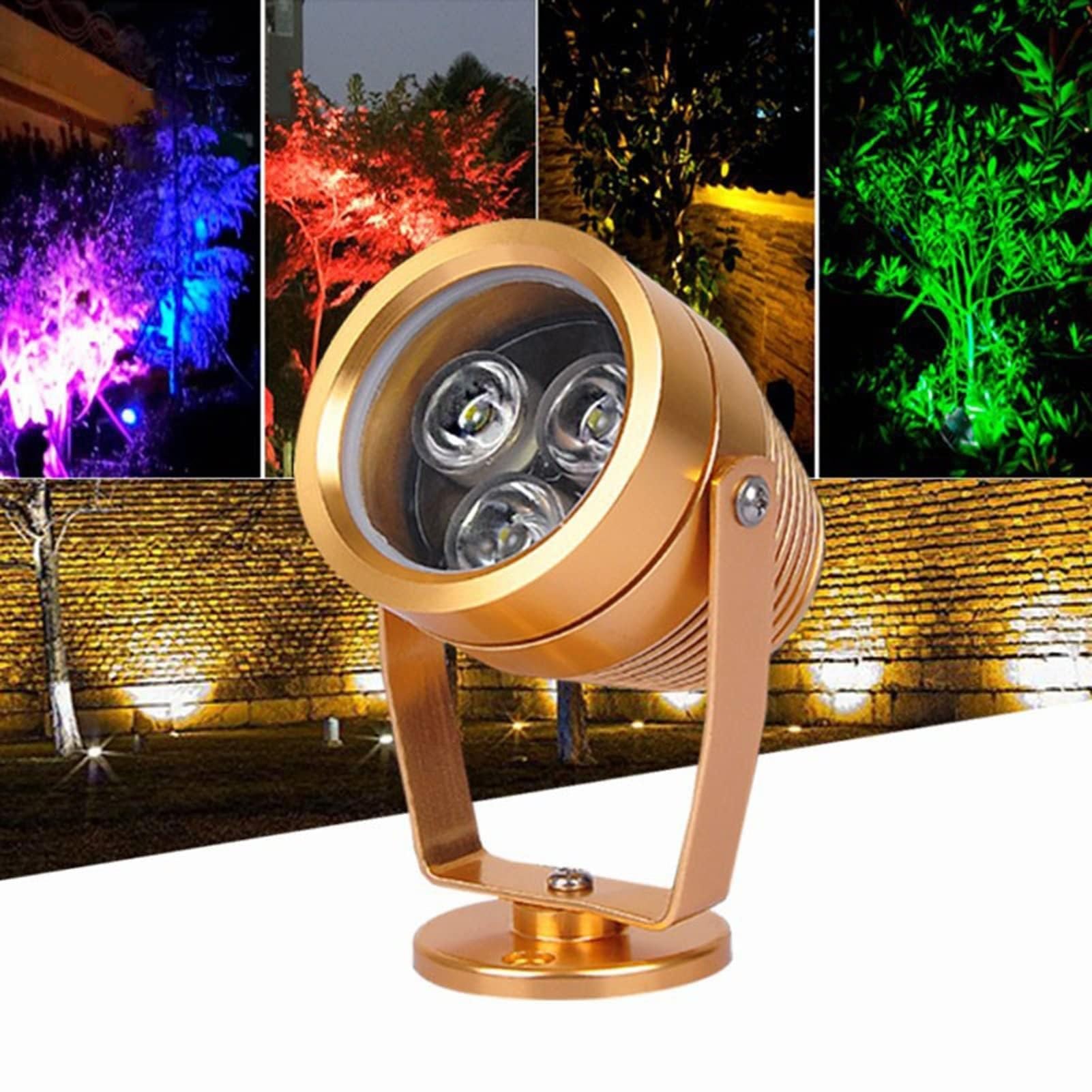 QICBYING LED Floodlights - Outdoor Spotlights, 220V Angle Adjustable Spotlight Led Beam Light, IP65 Waterproof Tree Floodlight, For Garden, Courtyard, Lawn Landscape Lighting(Blue,6W)