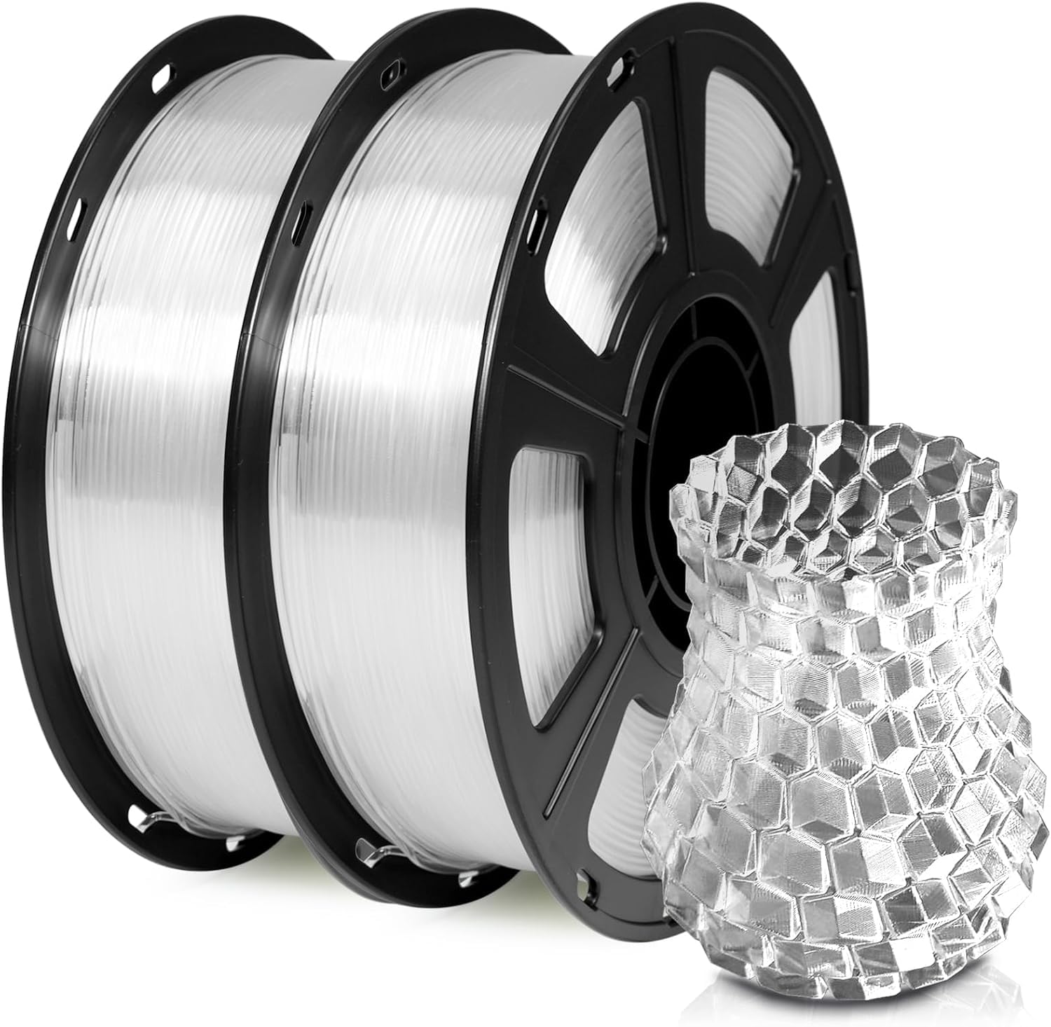 GIANTARM PLA Filament 2KG,Clear 3D Printer Filament 1.75mm