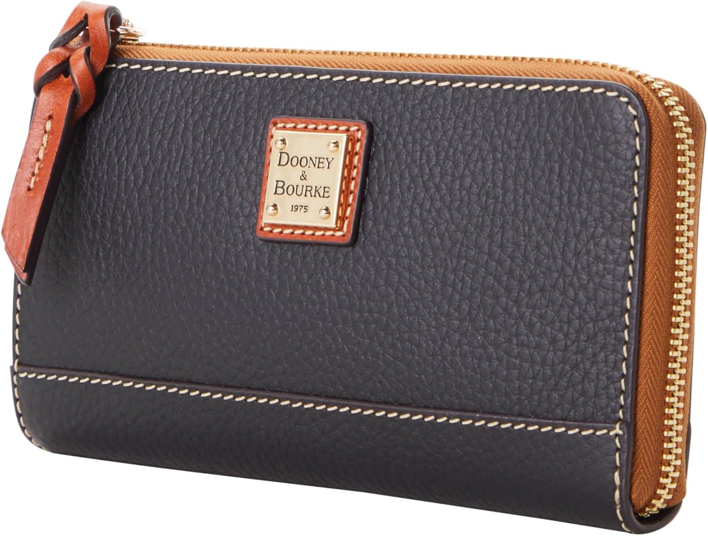 Dooney & Bourke Women's Folded Zip Wristlet in Pebble Grain Leather, with Detachable Wrist Strap