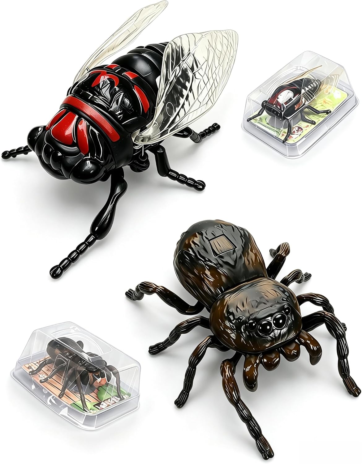 2PCS Wind-Up Insect Toys, Realistic Crawling Bug Toys for Kids